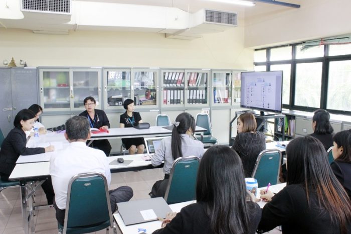ภาพผู้ตรวจประเมิน ตรวจฝ่ายเทคโนโลยีห้องสมุด