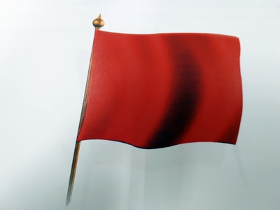 ภาพที่ 1 ธงชาติสมัยแรก ใช้เป็นธรรมเนียมสืบมาตั้งแต่สมัยสมเด็จพระนารายณ์มหาราช พ.ศ. 2199 - พ.ศ. 2325 (ธงเรือหลวง) พ.ศ. 2175 - พ.ศ. 2398 (ธงเรือเอกชน)