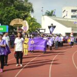 ขบวนพาเหรดของสำนักหอสมุดกลาง ในพิธีเปิดกีฬาสุพรรณิการ์เกมส์ ครั้งที่ 39