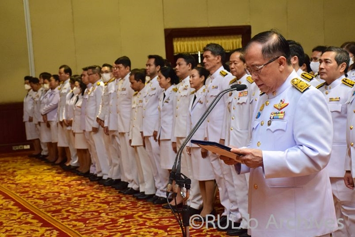 ภาพผู้ช่วยศาสตราจารย์วุฒิศักดิ์ ลาภเจริญทรัพย์ ประธานกรรมการส่งเสริมกิจการมหาวิทยาลัย กรรมการสภามหาวิทยาลัยรามคำแหง และรักษาราชการแทนอธิการบดีมหาวิทยาลัยรามคำแหง เป็นประธานในพิธีฯ ภาพผู้ช่วยศาสตราจารย์วุฒิศักดิ์ ลาภเจริญทรัพย์ ประธานกรรมการส่งเสริมกิจการมหาวิทยาลัย กรรมการสภามหาวิทยาลัยรามคำแหง และรักษาราชการแทนอธิการบดีมหาวิทยาลัยรามคำแหง เป็นประธานในพิธีฯ