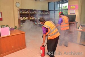 ภาพการจำลองสถานการณ์เสมือนจริง ณ ชั้น 2 หน่วยบริการวารสารและเอกสาร