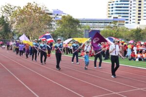ภาพขบวนพาเหรดสำนักหอสมุดกลางร่วมพิธีฯ