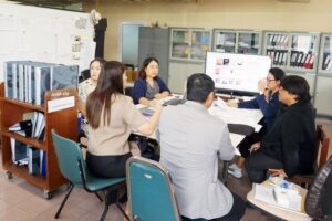 ภาพวันที่ 23 มิถุนายน 2568 การตรวจติดตามฯหน่วยหนังสืออิเล็กทรอนิกส์ ฝ่ายเทคโนโลยีห้องสมุด