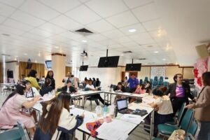 ภาพบรรยากาศ ระหว่างการทำกิจกรรมเชิงปฏิบัติการ (Workshop) ในช่วงบ่าย
