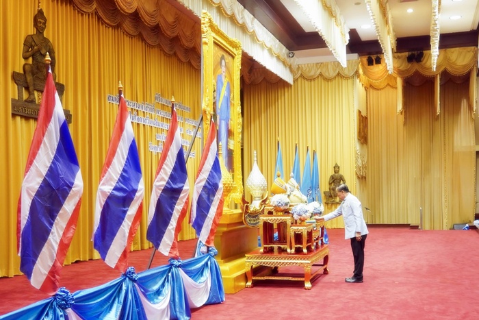 ภาพผู้ช่วยศาสตราจารย์วุฒิศักดิ์ ลาภเจริญทรัพย์ ประธานในพิธีฯ