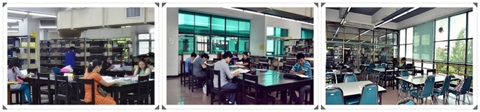 พื้นที่ให้บริการ  Wi-Fi อาคาร 3 ชั้น 1-5 สำนักหอสมุดกลาง มหาวิทยาลัยรามคำแหง